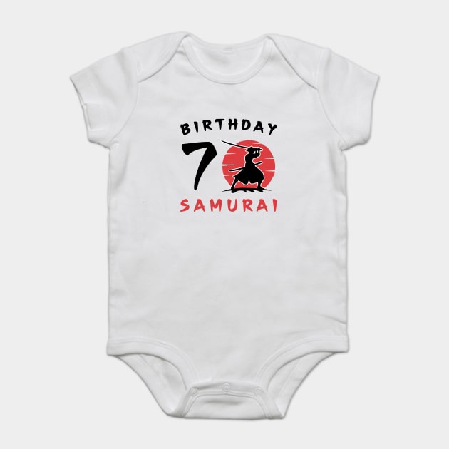 I am 7 Years Old Birthday Bday Party Gift 7th Little Ninja Samurai Japanese Warrior Baby Bodysuit by Tshirtiz